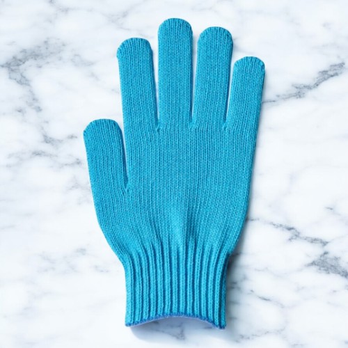 リサイクルコットンカラー軍手 シアン