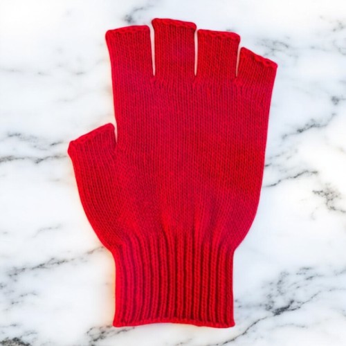 フィンガーレス軍手 レッド