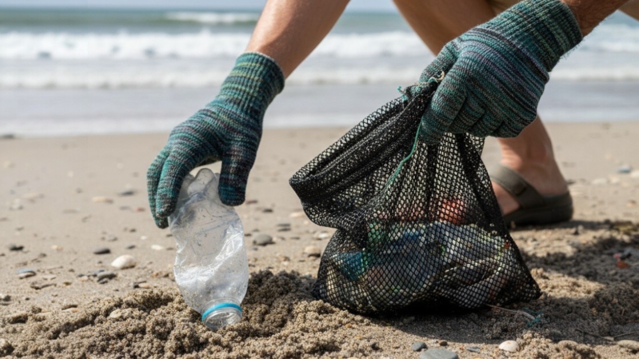 子ども用のびのびエコ手袋MIXカラー 使用イメージ