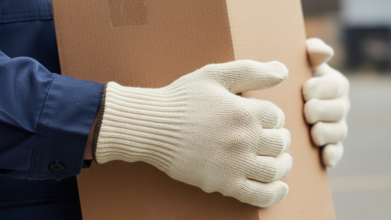 再ポリ白軍手 使用イメージ