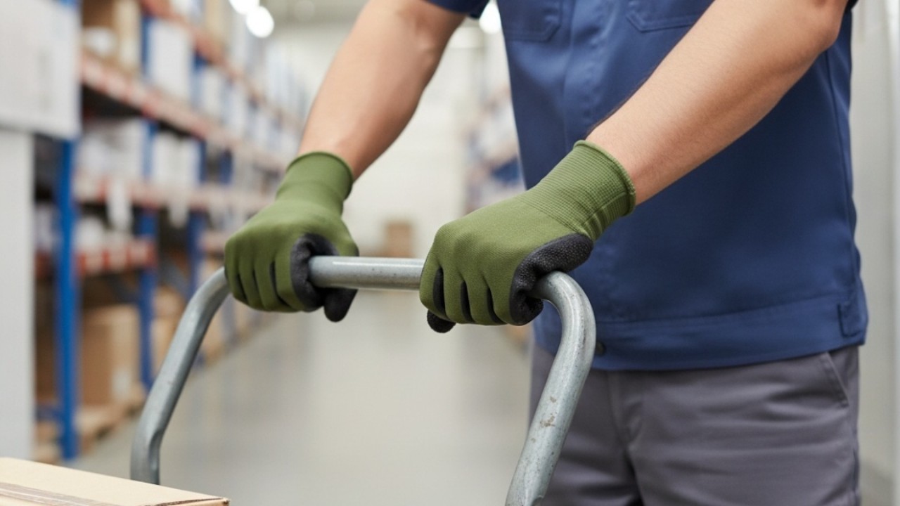 スマート天然ゴム背抜き手袋 使用イメージ