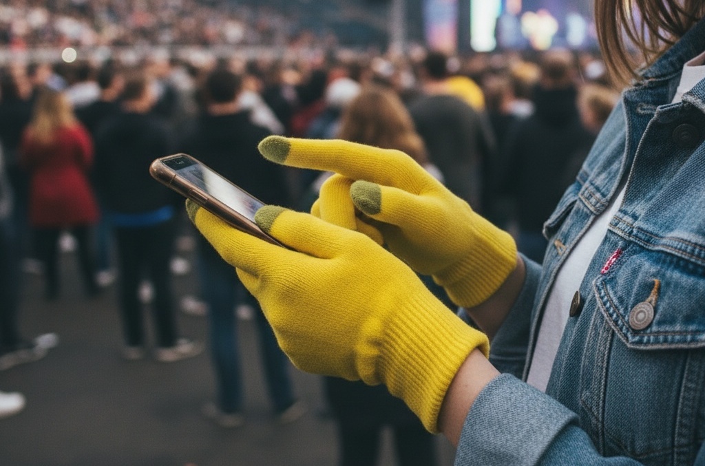 スマートカラー手袋 使用イメージ