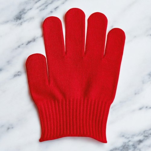 幼児用綿手袋 レッド