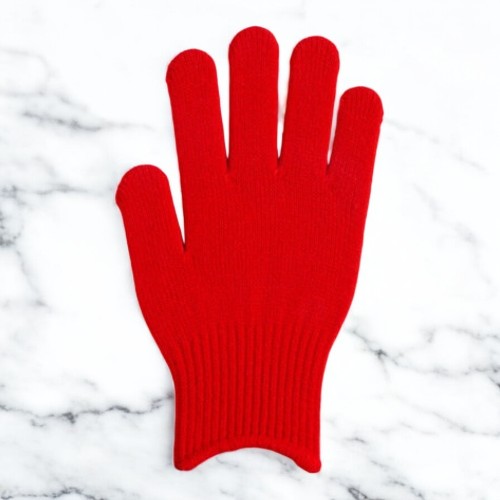 幼児用綿手袋 レッド