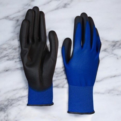 ウレタン背抜き手袋 黒