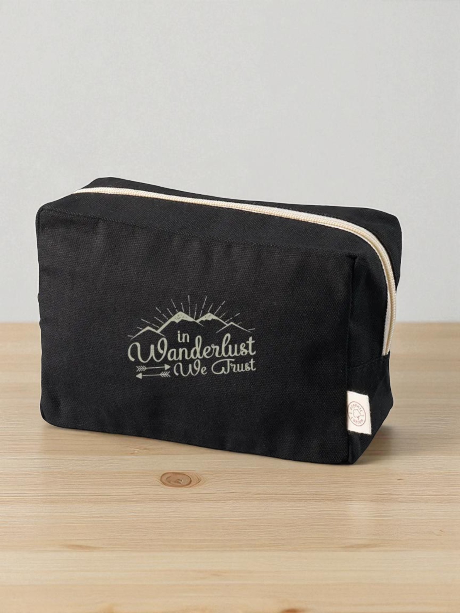 オーガニックコットンキャンバスファスナーポーチ