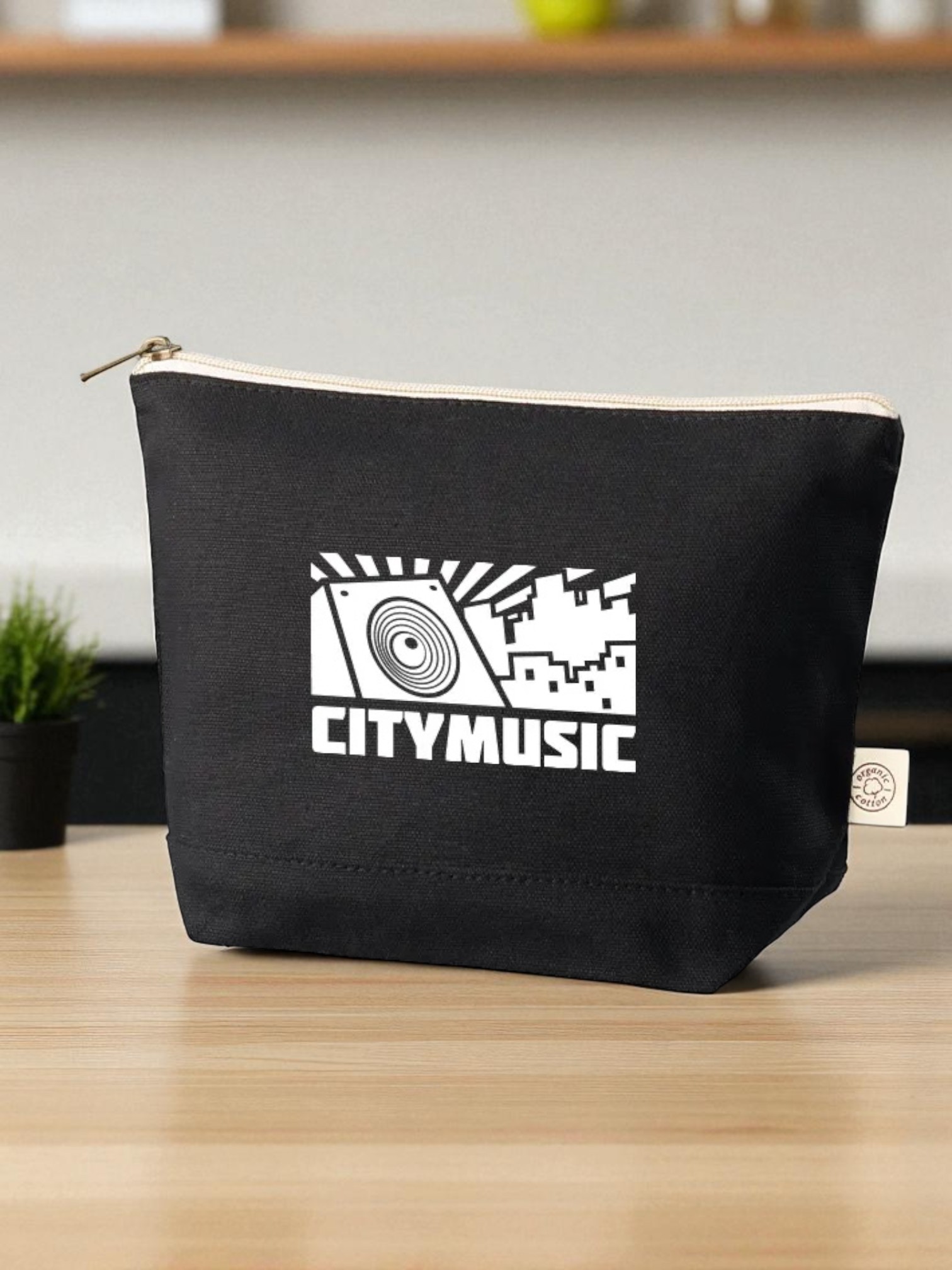 オーガニックコットンキャンバスデイリーポーチ（M）