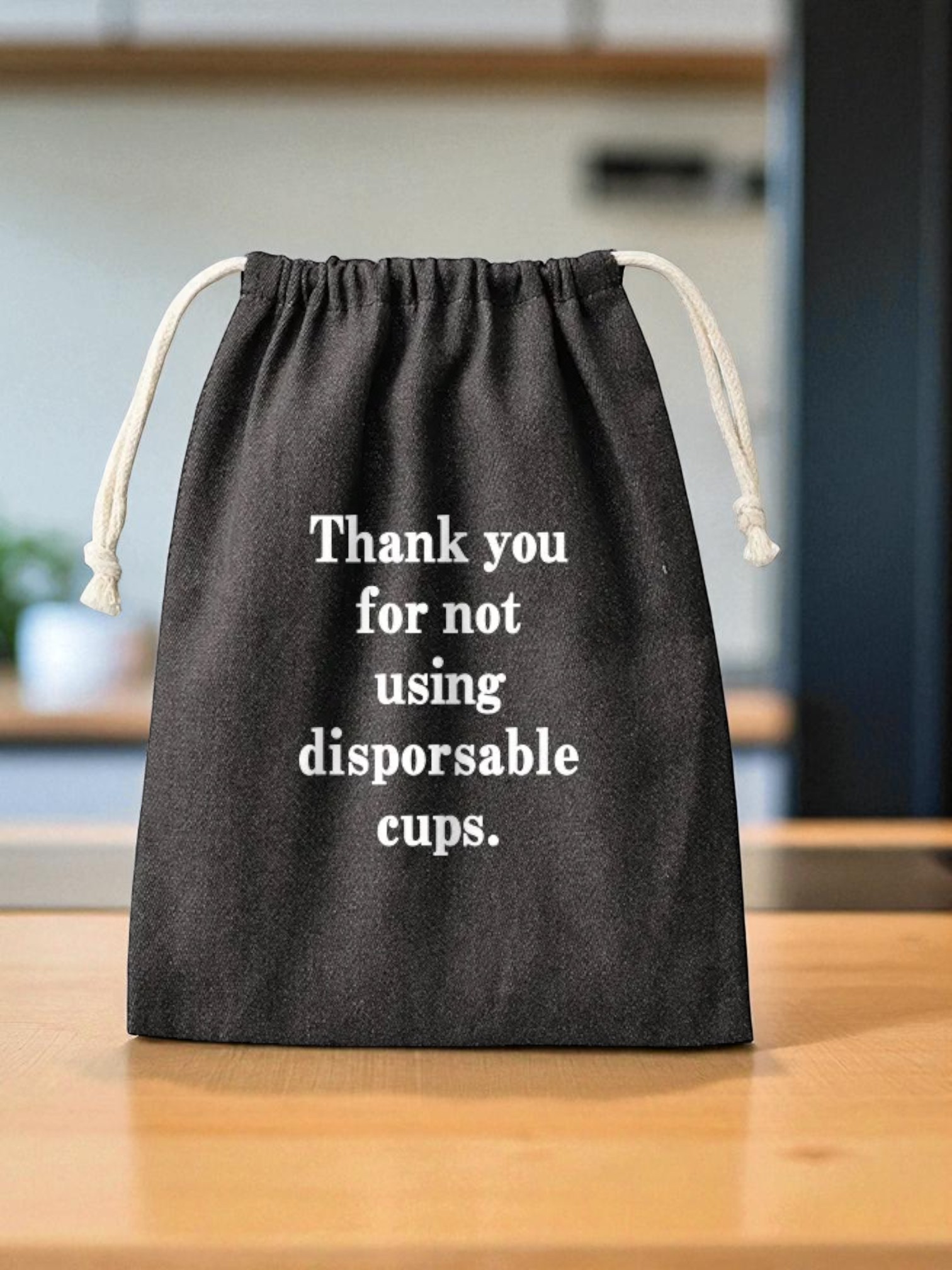 デニムライク巾着（M）