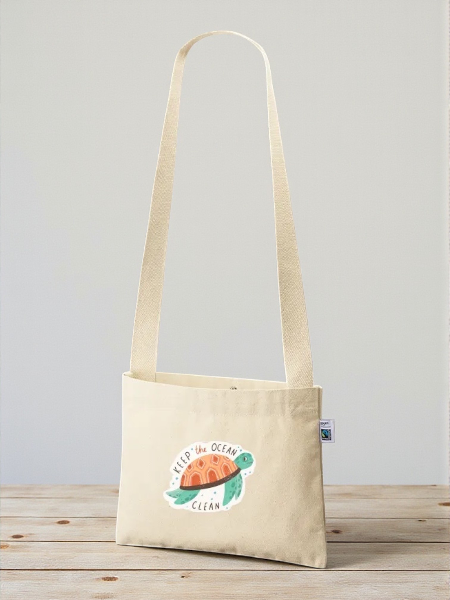 フェアトレードコットンキャンバスサコッシュ