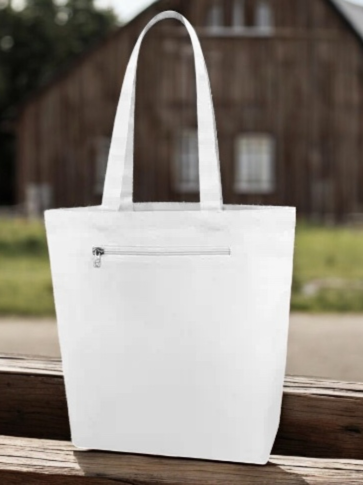 キャンバスファスナーポケットトート