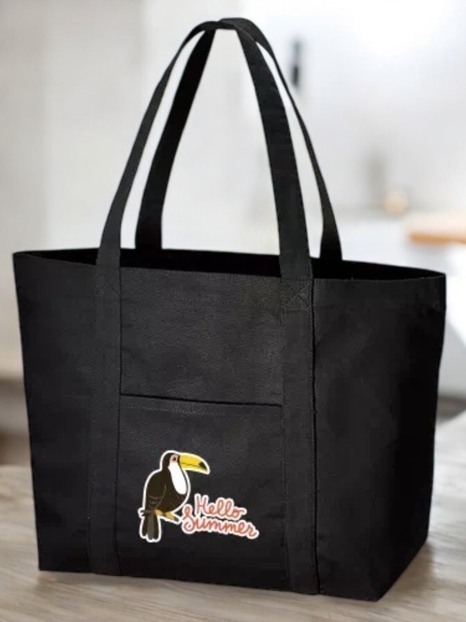 キャンバスビッグトート仕切りポケット付