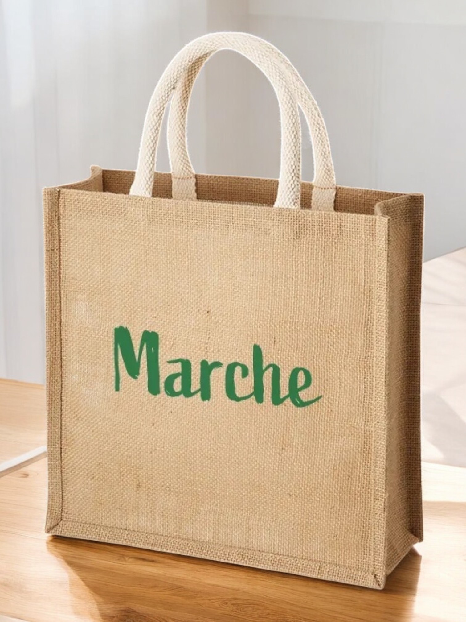 ジュートスクエアトート（M）