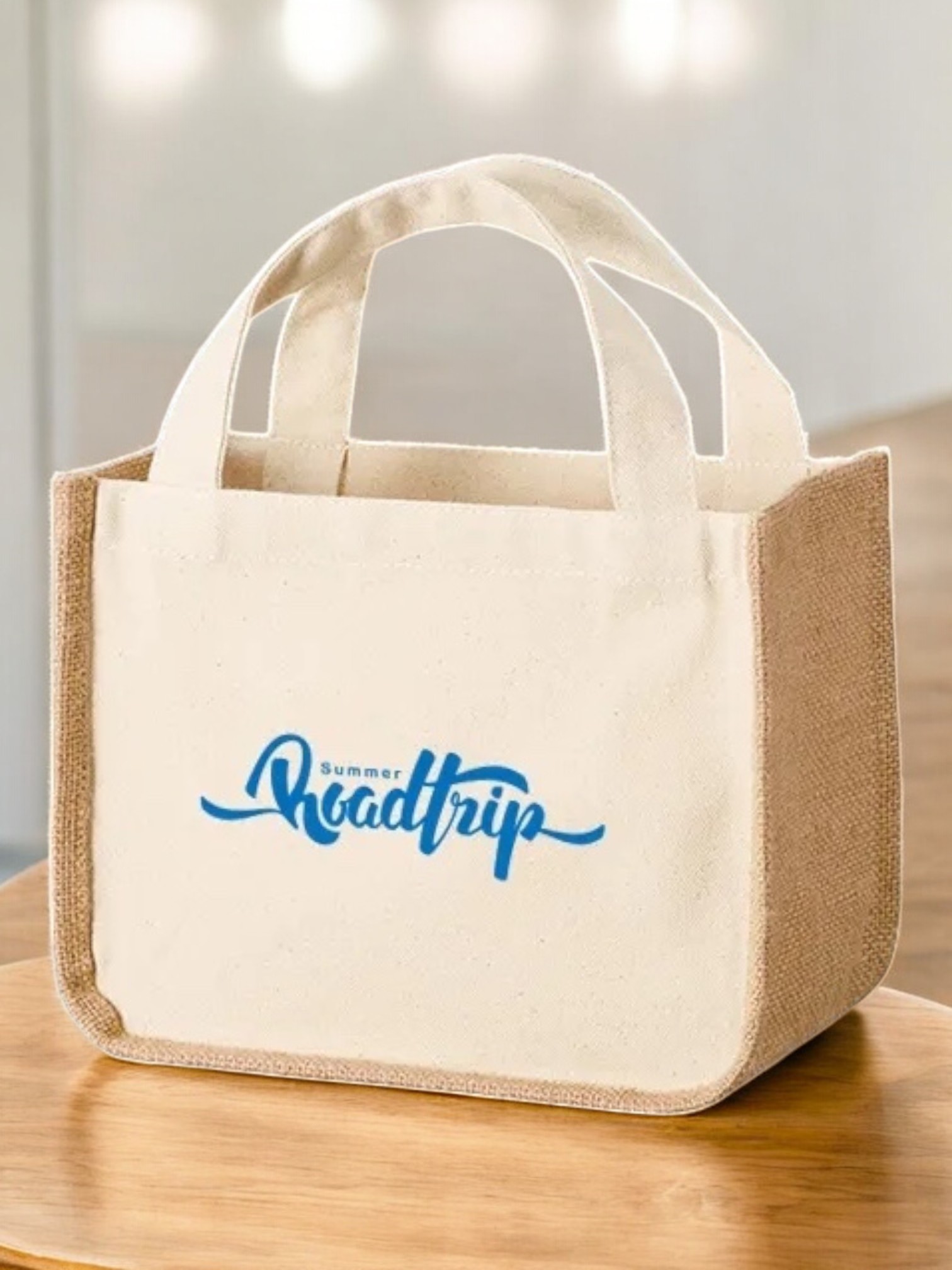 ジュート&キャンバスコンビトート（S）