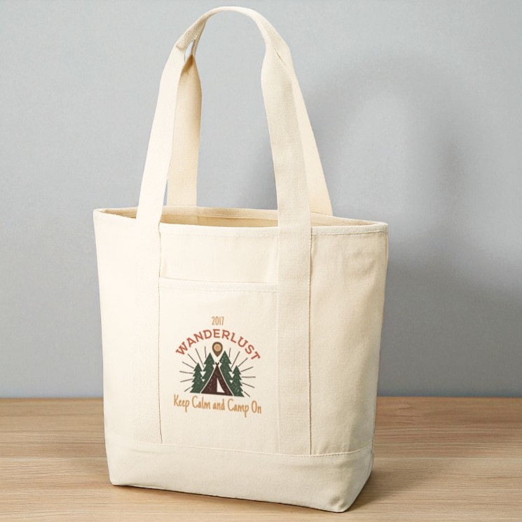 オーガニックコットンキャンバスライントート