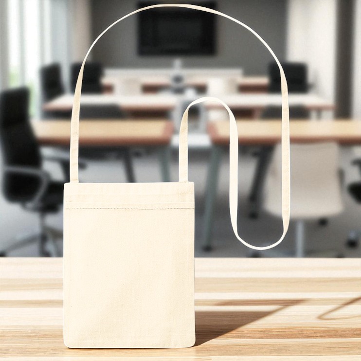 オーガニック厚手コットンポケットサコッシュ