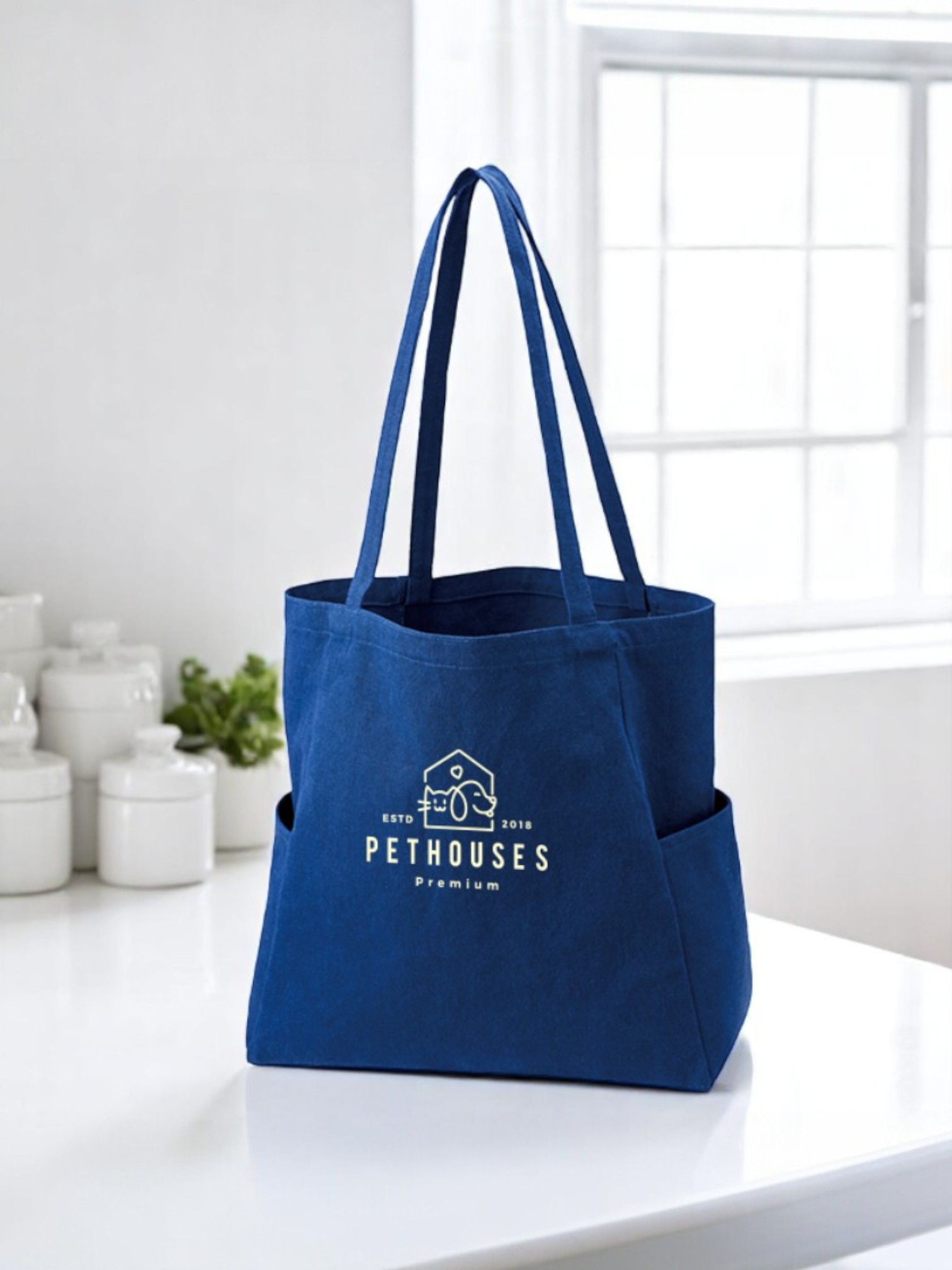 ライトウォッシュキャンバスマルチトート