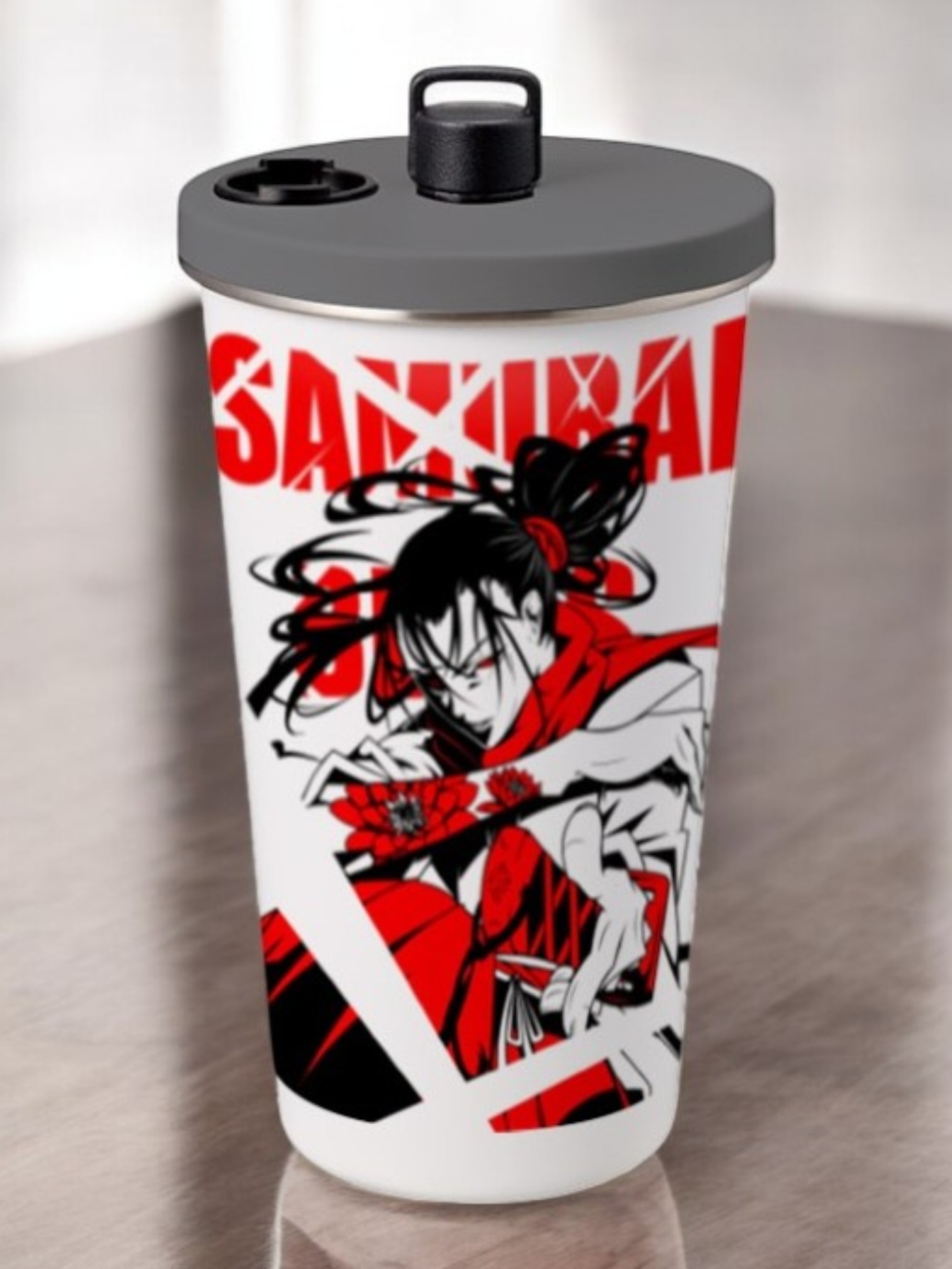 ストロー付ステンレスサーモタンブラー470ml