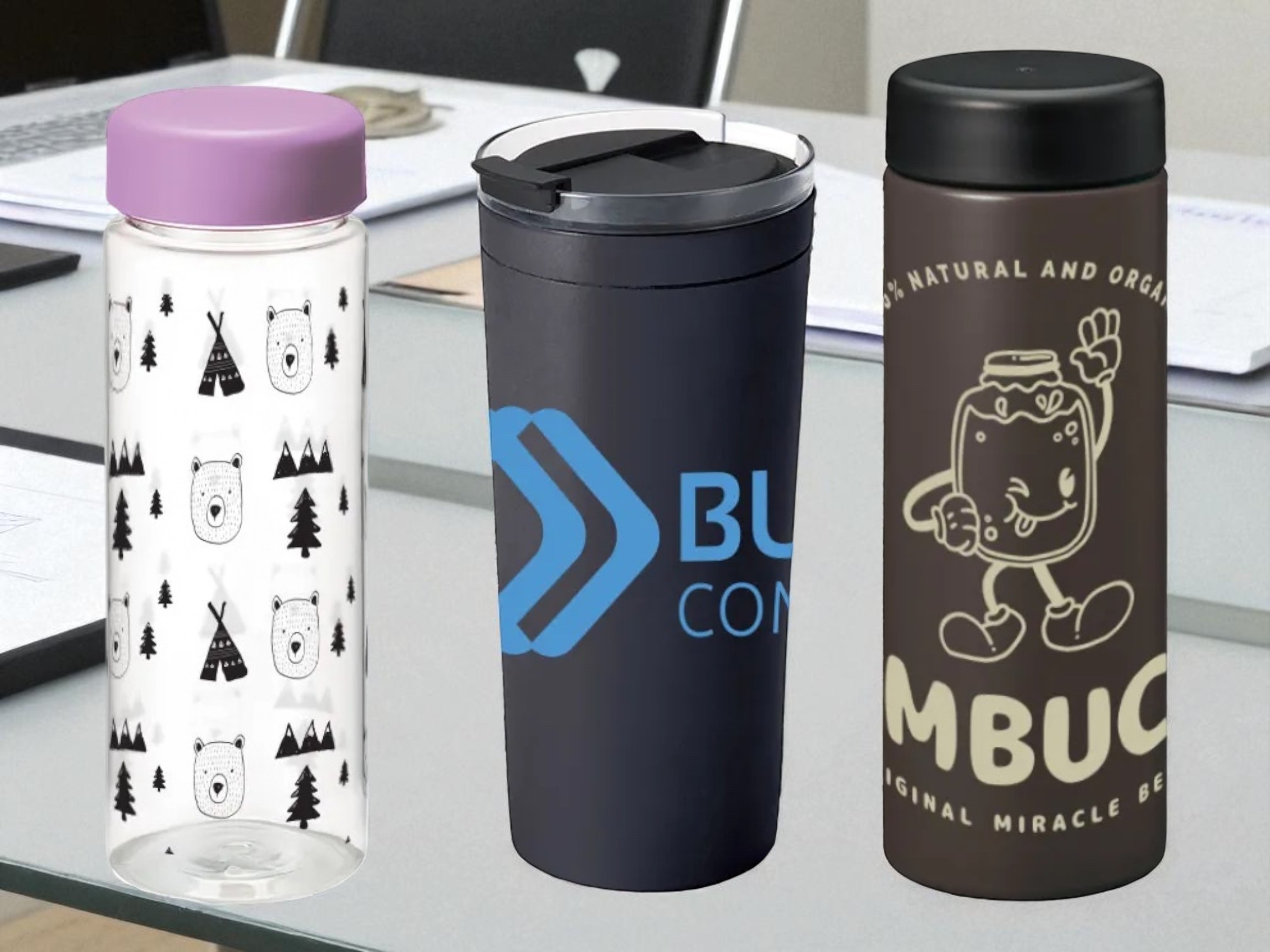 回転シルク印刷の様子